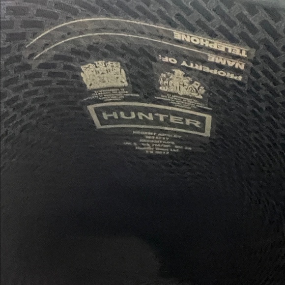 Hunter Black with Gray Herringbone Tweed Boots - Picture 4 of 5